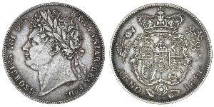 1/2 Crown Vereinigtes Königreich von Großbritannien und Irland (1801-1922) Silber Georg IV (1762-1830)