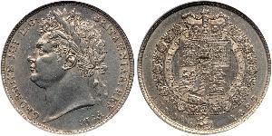 1/2 Crown Vereinigtes Königreich von Großbritannien und Irland (1801-1922) Silber Georg IV (1762-1830)