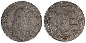 1/2 Crown Kingdom of England (927-1649,1660-1707) Silver Charles II (1630-1685)