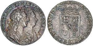 1/2 Crown Kingdom of England (927-1649,1660-1707) Silver William III (1650-1702)