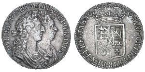 1/2 Crown Kingdom of England (927-1649,1660-1707) Silver William III (1650-1702)
