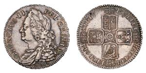 1/2 Crown 大不列顛王國 (1707 - 1800) 銀 乔治二世 (大不列颠) (1683 - 1760)