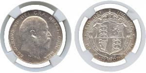 1/2 Crown 大不列颠及爱尔兰联合王国 (1801 - 1922) 銀 爱德华七世 (1841-1910)