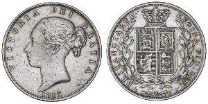 1/2 Crown 大不列颠及爱尔兰联合王国 (1801 - 1922) 銀 维多利亚 (英国君主)