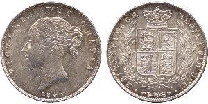 1/2 Crown 大不列颠及爱尔兰联合王国 (1801 - 1922) 銀 维多利亚 (英国君主)