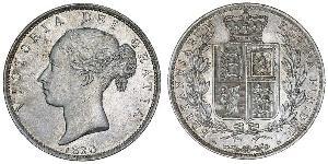 1/2 Crown 大不列颠及爱尔兰联合王国 (1801 - 1922) 銀 维多利亚 (英国君主)