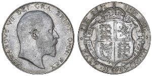 1/2 Crown 大不列颠及爱尔兰联合王国 (1801 - 1922) 銀 爱德华七世 (1841-1910)