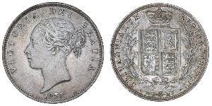 1/2 Crown 大不列颠及爱尔兰联合王国 (1801 - 1922) 銀 维多利亚 (英国君主)