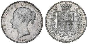 1/2 Crown 大不列颠及爱尔兰联合王国 (1801 - 1922) 銀 维多利亚 (英国君主)