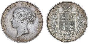 1/2 Crown 大不列颠及爱尔兰联合王国 (1801 - 1922) 銀 维多利亚 (英国君主)
