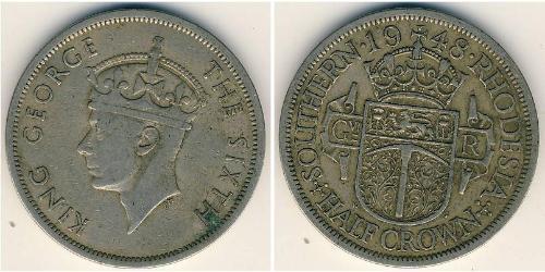 1/2 Crown 南羅德西亞 銅/镍 乔治六世 (1895-1952)