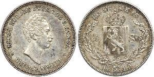 1/2 Daler Норвегія Срібло Оскар I (1799-1859)