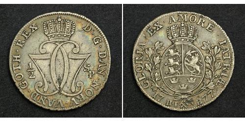 1/2 Daler 挪威 銀 