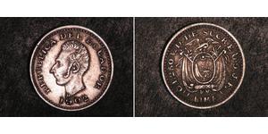 1/2 Decimo Ecuador (1830 - ) Argento 