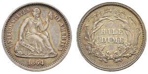 1/2 Dime / 5 Cent États-Unis d