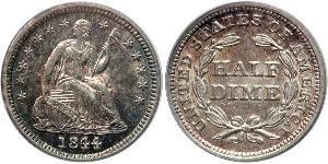 1/2 Dime / 5 Cent États-Unis d