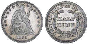 1/2 Dime / 5 Cent États-Unis d