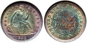 1/2 Dime / 5 Cent États-Unis d