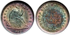 1/2 Dime / 5 Cent États-Unis d