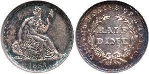 1/2 Dime / 5 Cent États-Unis d