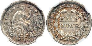 1/2 Dime / 5 Cent États-Unis d