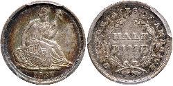 1/2 Dime / 5 Cent Estados Unidos de América (1776 - ) Cobre/Plata 