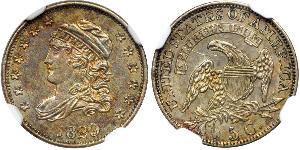 1/2 Dime / 5 Cent Estados Unidos de América (1776 - ) Cobre/Plata 