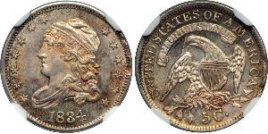1/2 Dime / 5 Cent Estados Unidos de América (1776 - ) Cobre/Plata 