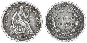 1/2 Dime / 5 Cent Estados Unidos de América (1776 - ) Cobre/Plata 