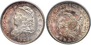 1/2 Dime / 5 Cent Estados Unidos de América (1776 - ) Cobre/Plata 