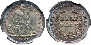 1/2 Dime / 5 Cent Estados Unidos de América (1776 - ) Cobre/Plata 