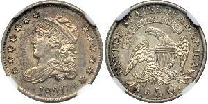 1/2 Dime / 5 Cent Estados Unidos de América (1776 - ) Cobre/Plata 