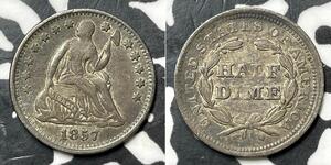 1/2 Dime / 5 Cent Estados Unidos de América (1776 - ) Cobre/Plata 