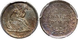 1/2 Dime / 5 Cent USA (1776 - ) Copper/Silver 