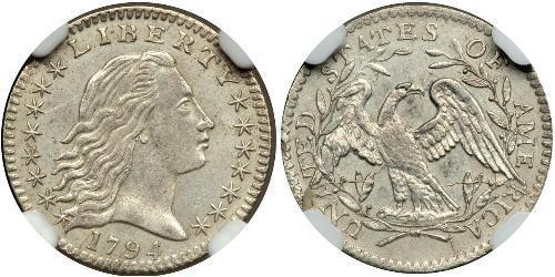 1/2 Dime / 5 Cent Estados Unidos de América (1776 - ) Plata 