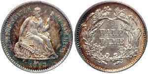 1/2 Dime / 5 Cent Stati Uniti d