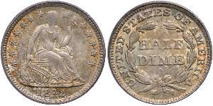 1/2 Dime / 5 Cent Stati Uniti d