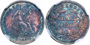 1/2 Dime / 5 Cent Stati Uniti d