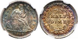 1/2 Dime / 5 Cent Stati Uniti d