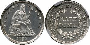 1/2 Dime / 5 Cent Stati Uniti d