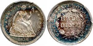 1/2 Dime / 5 Cent Vereinigten Staaten von Amerika (1776 - ) Silber/Kupfer 