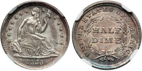 1/2 Dime / 5 Cent Vereinigten Staaten von Amerika (1776 - ) Silber/Kupfer 