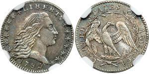 1/2 Dime / 5 Cent 美利堅合眾國 (1776 - ) 銀 