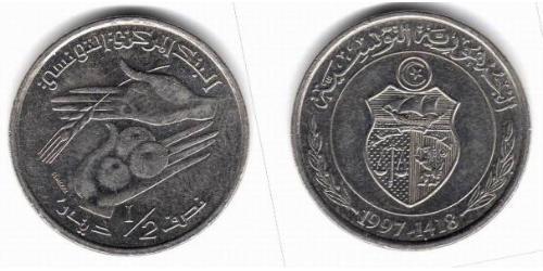 1/2 Dinar 突尼西亞 銅/镍 