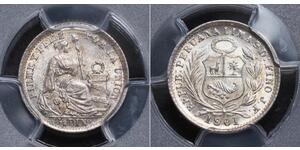 1/2 Dinero Perù Argento 