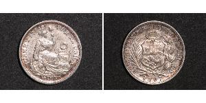 1/2 Dinero Perù Argento 