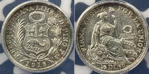 1/2 Dinero Perù Argento 