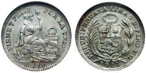 1/2 Dinero Perú Plata 