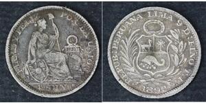 1/2 Dinero Perú Plata 