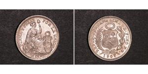 1/2 Dinero Perú Plata 
